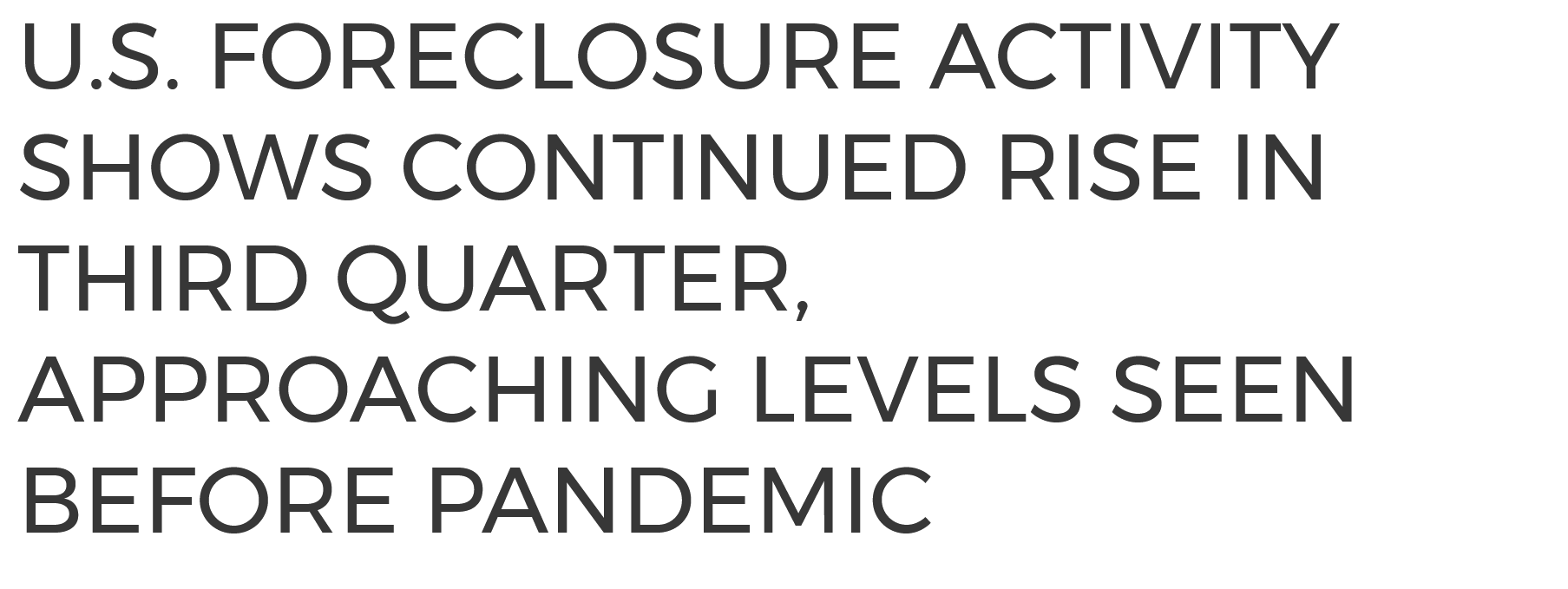 Foreclosures