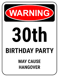 30 year mortgage birthday party sign