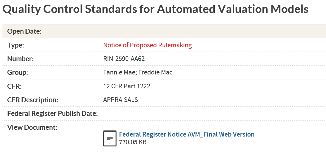 New government rule radically changes appraisals